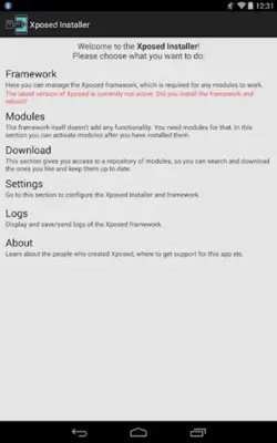 Xposed Installer Tips android App screenshot 0